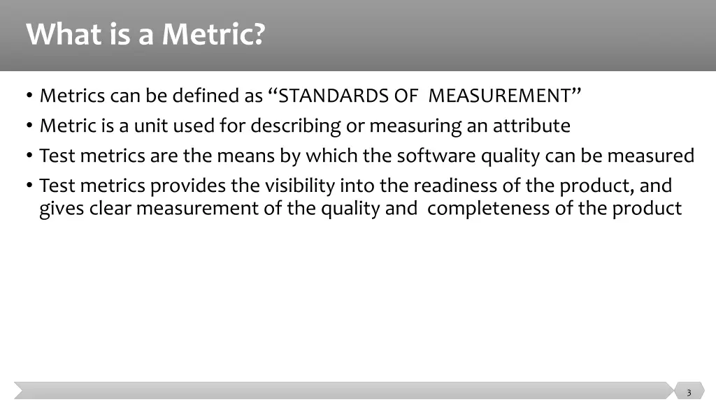 what is a metric