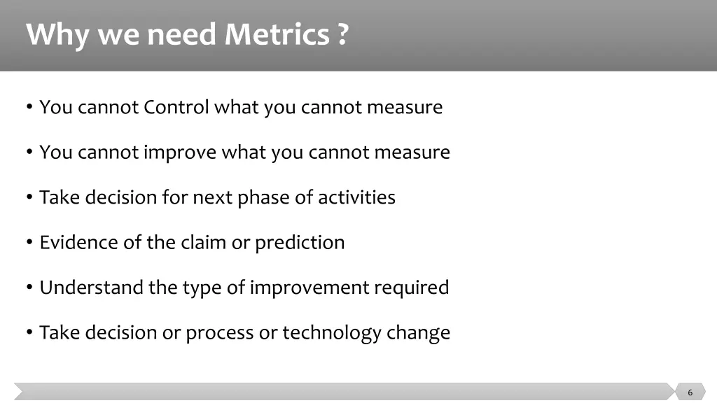 why we need metrics