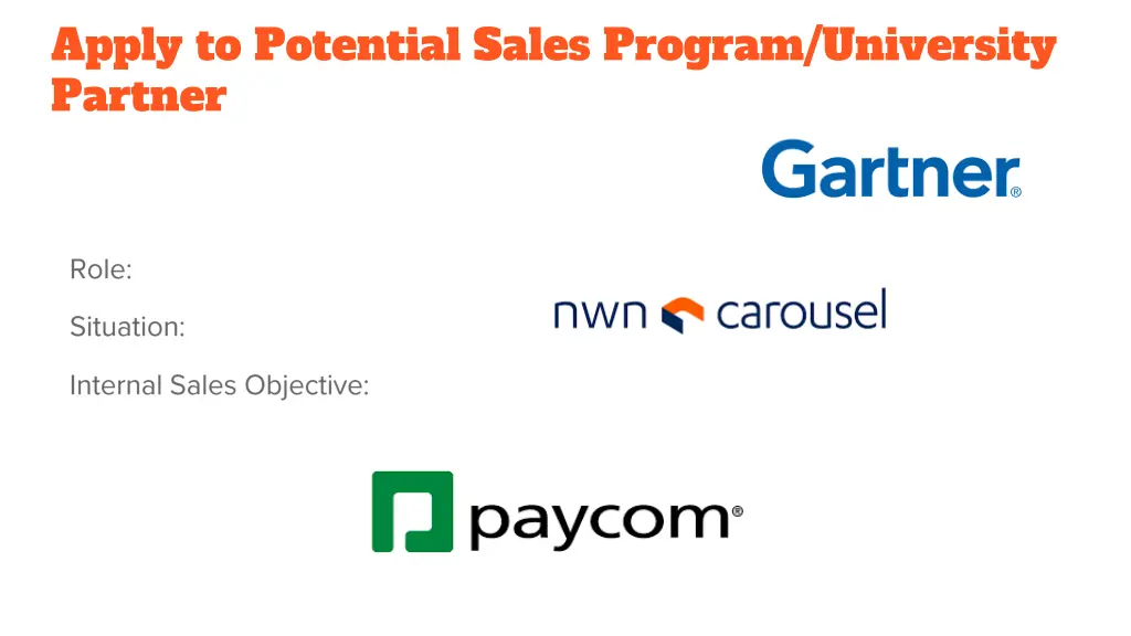 apply to potential sales program university