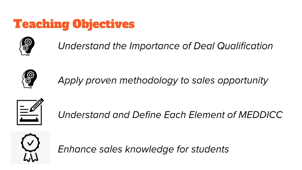 teaching objectives