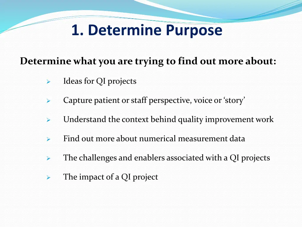 1 determine purpose