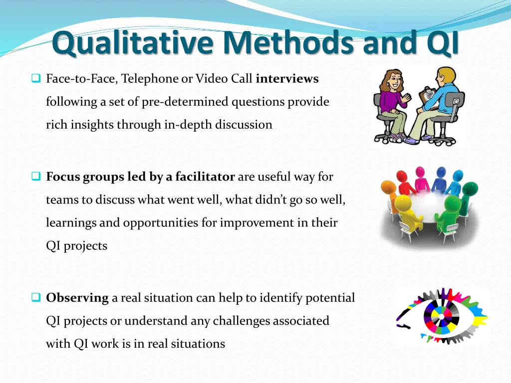 qualitative methods and qi