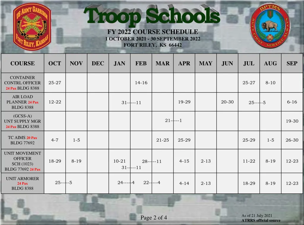 fy 2022 course schedule 1 october 2021 1