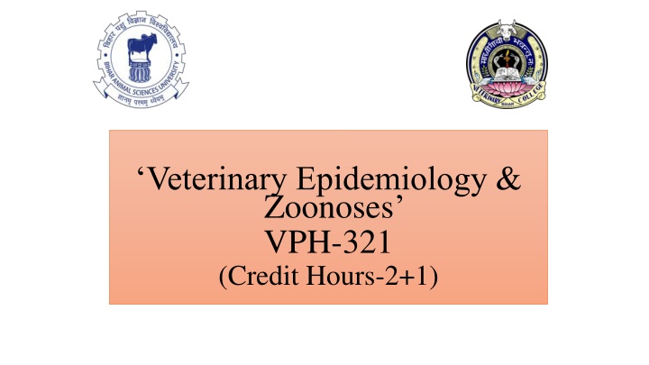 veterinary epidemiology zoonoses vph 321 credit