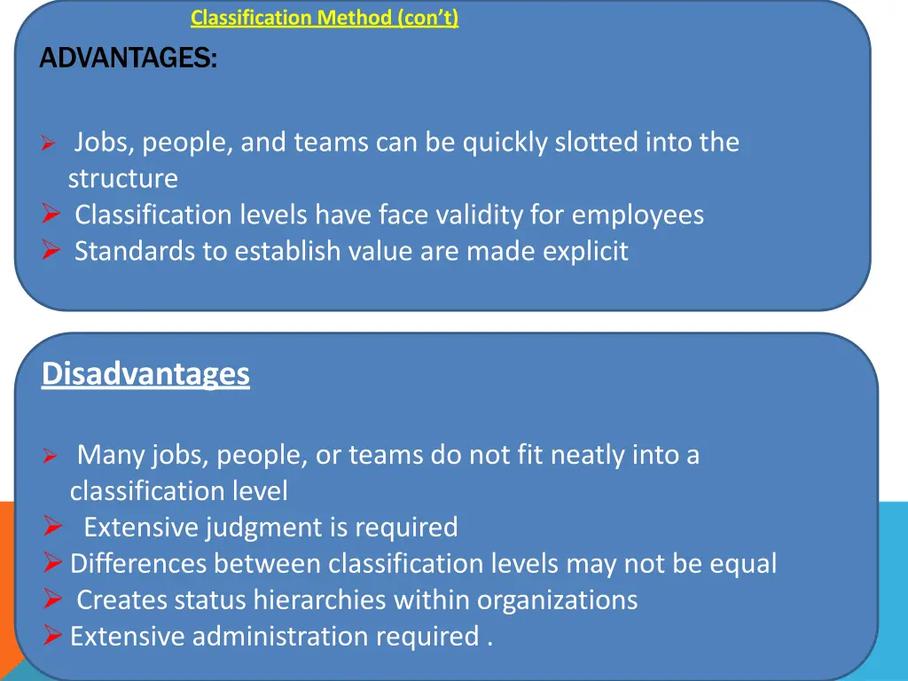 classification method con t