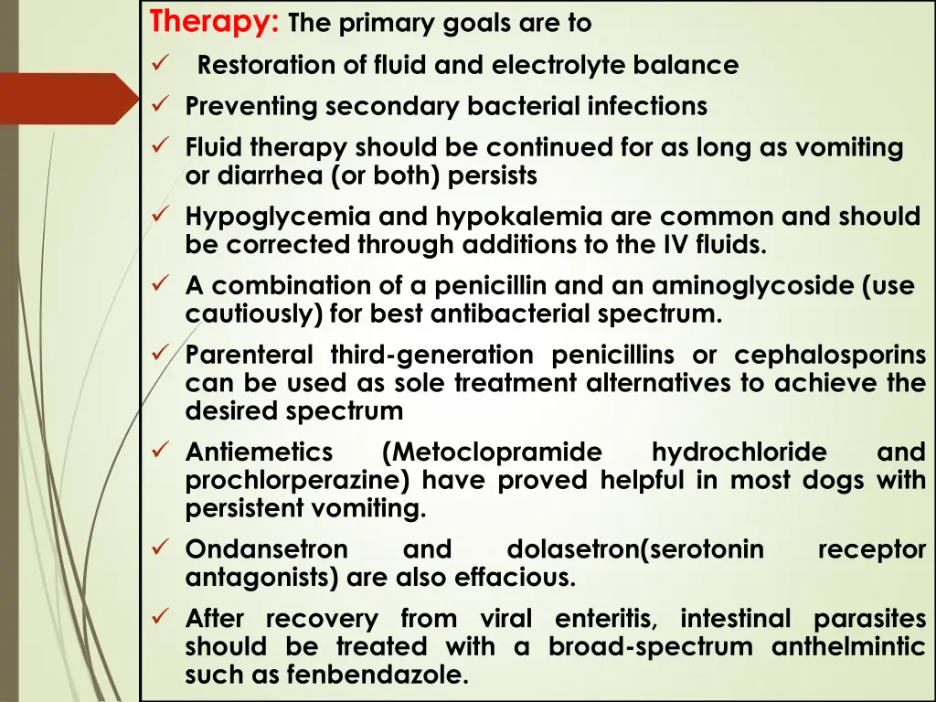 therapy the primary goals are to restoration