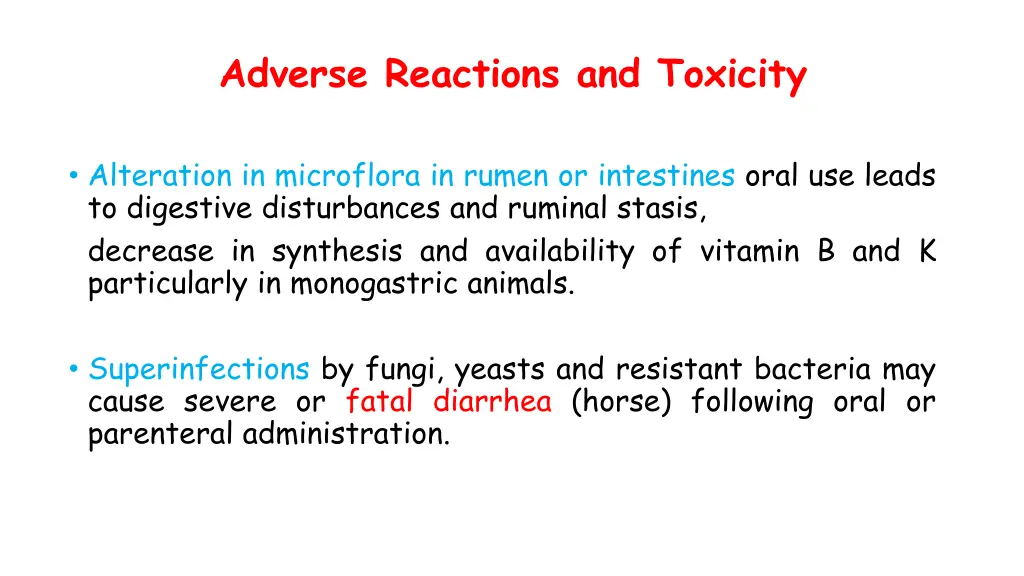 adverse reactions and toxicity