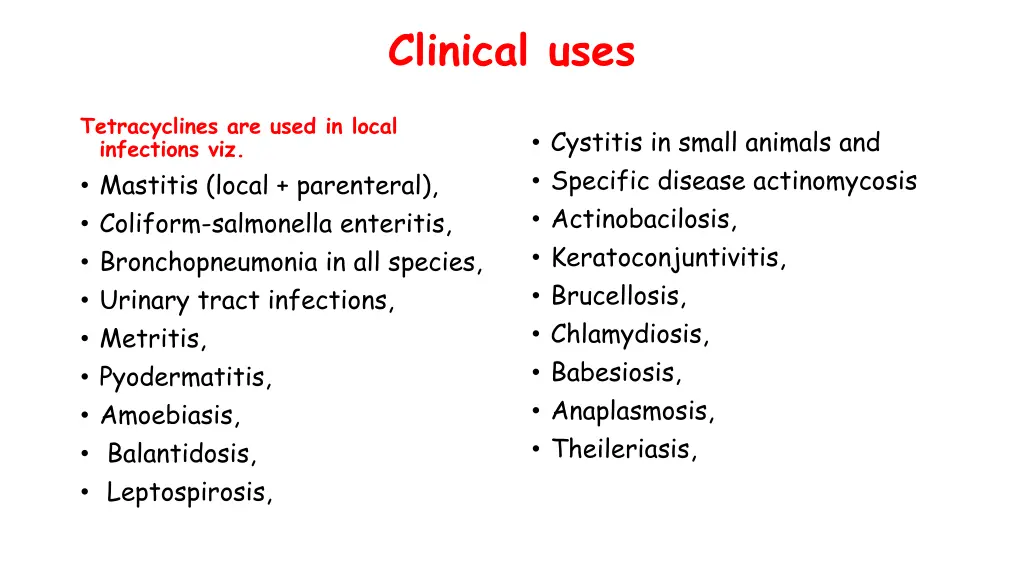 clinical uses