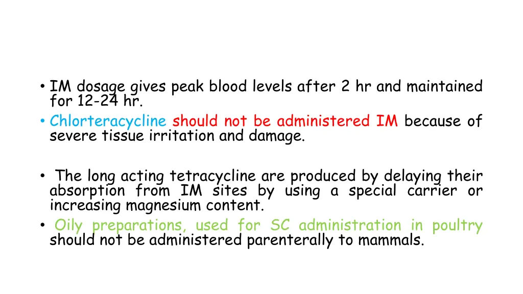 im dosage gives peak blood levels after