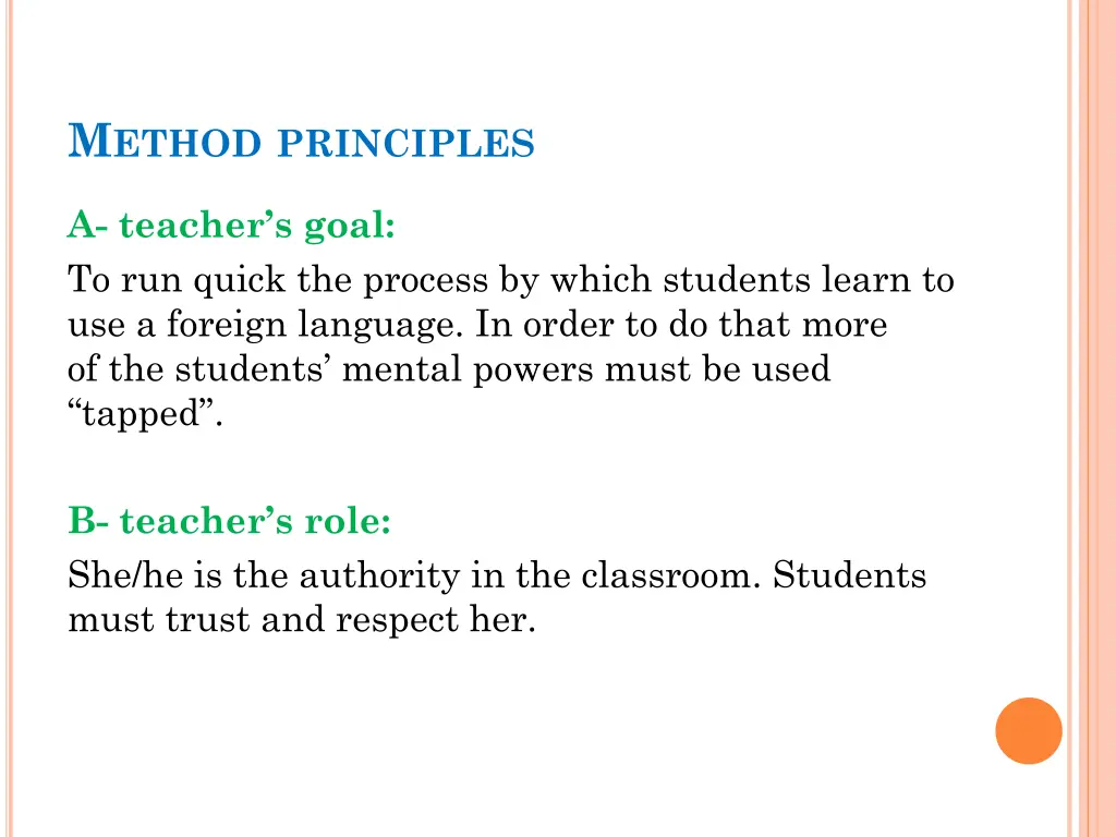 m ethod principles