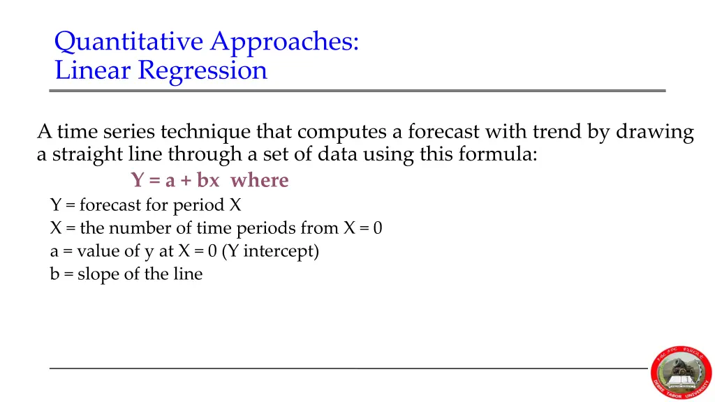 quantitative approaches linear regression