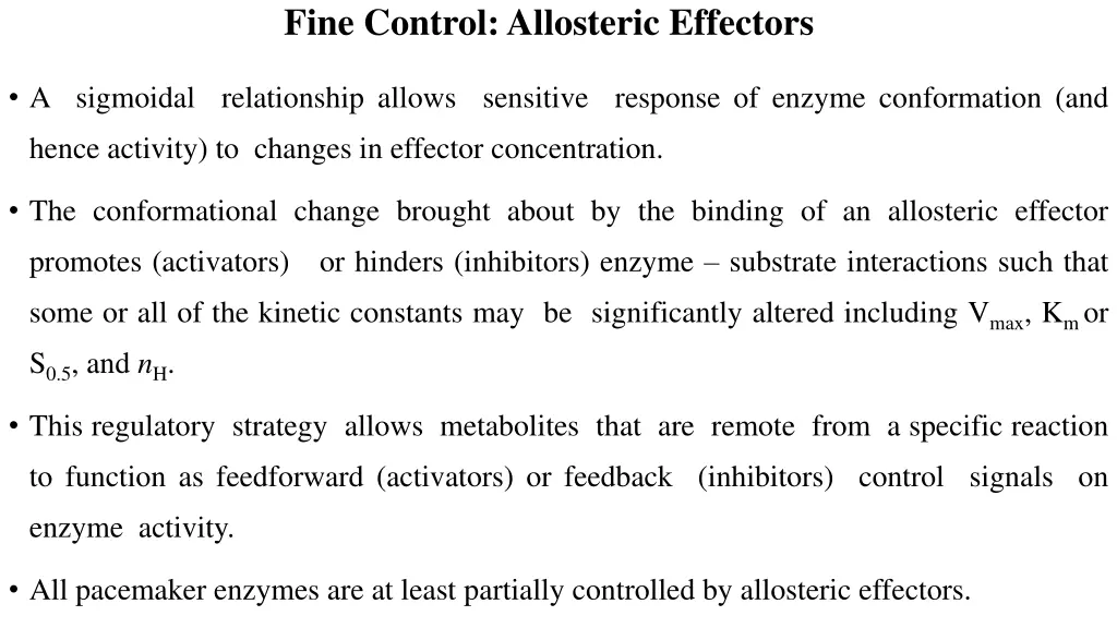 fine control allosteric effectors 1