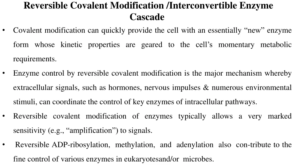 reversible covalent modification interconvertible 1