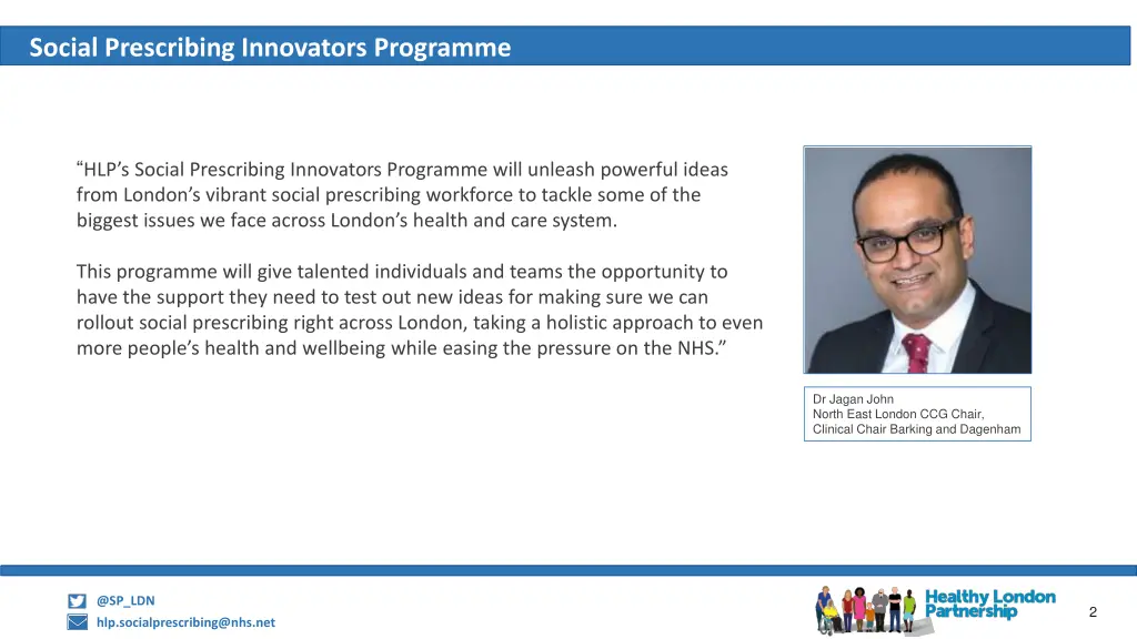 social prescribing innovators programme