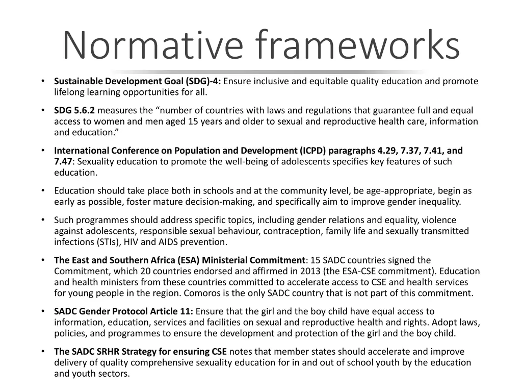 normative frameworks