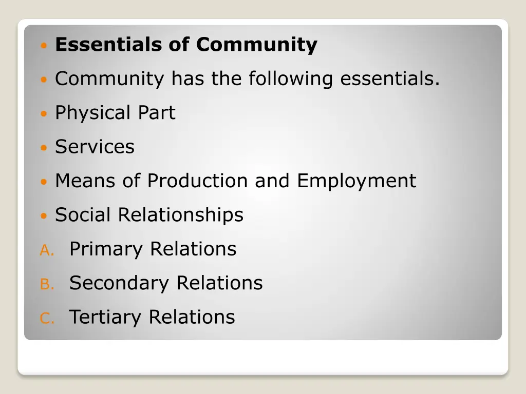 essentials of community