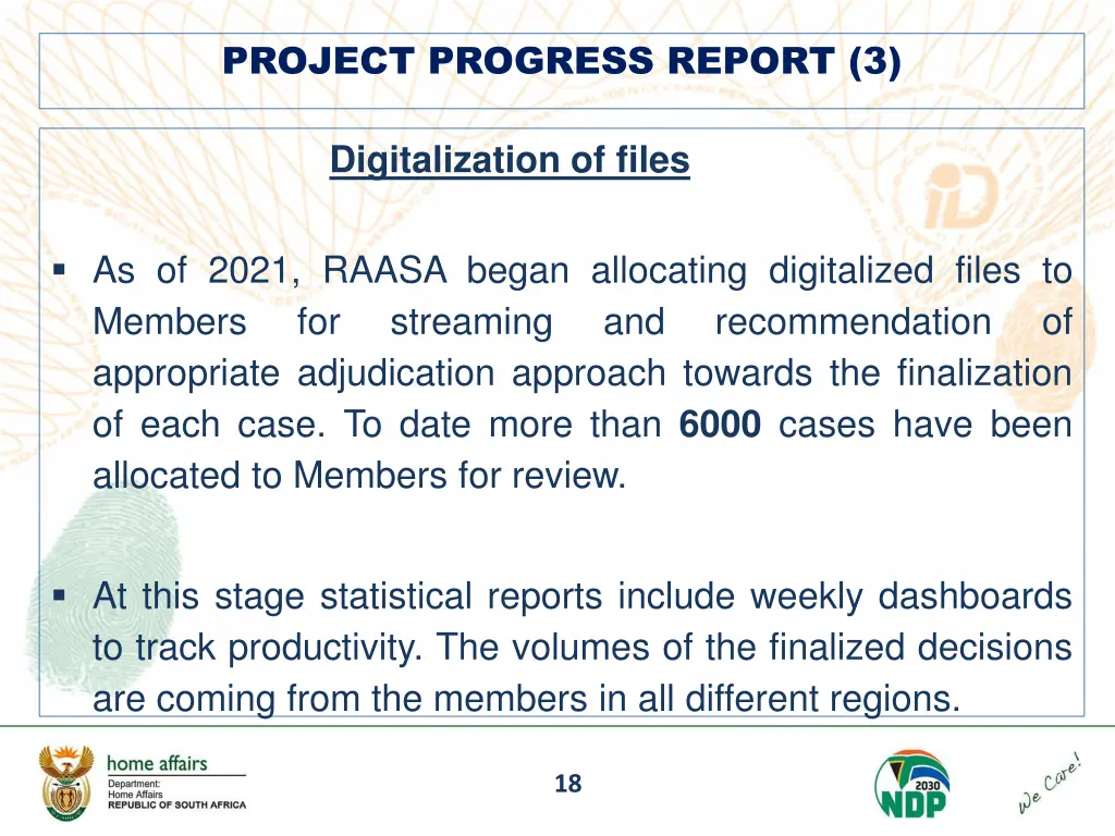 project progress report 3