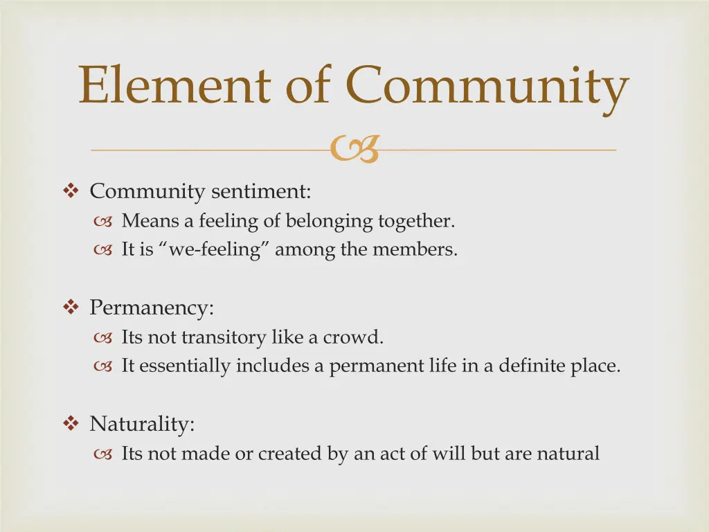 element of community 2