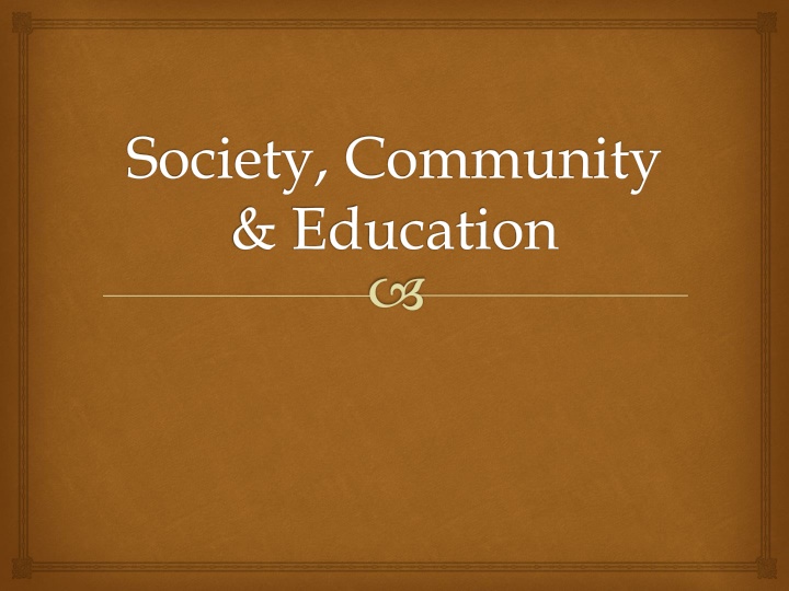 society community education