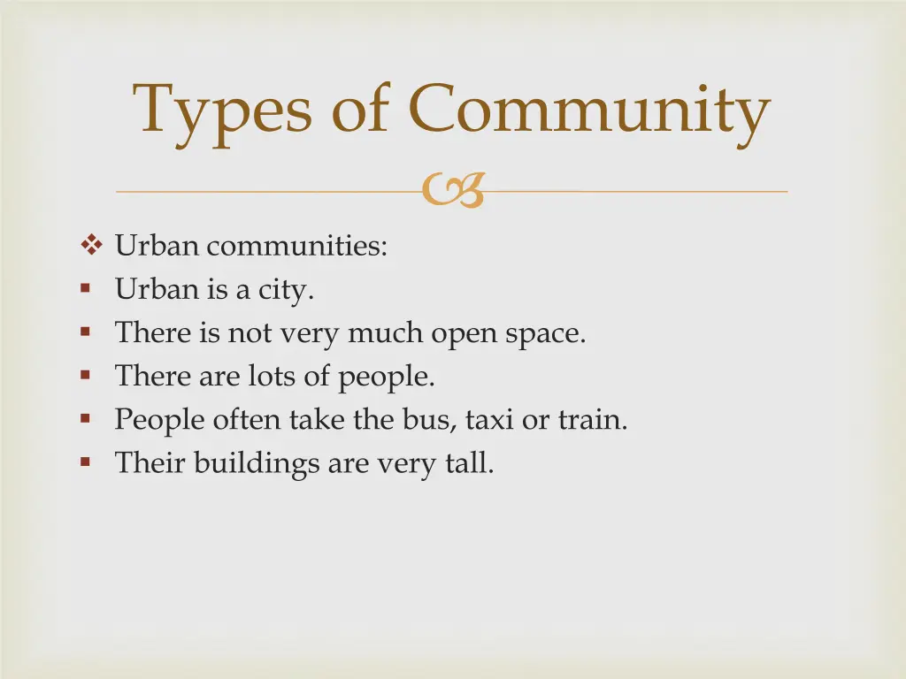 types of community