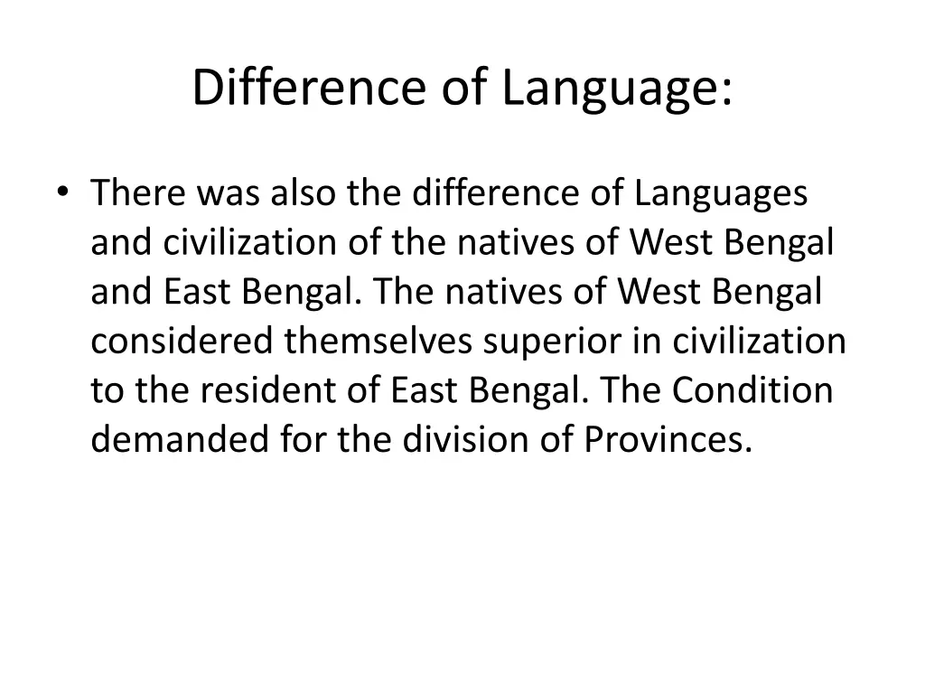 difference of language