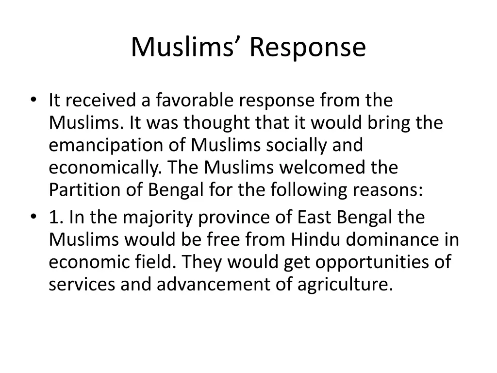 muslims response