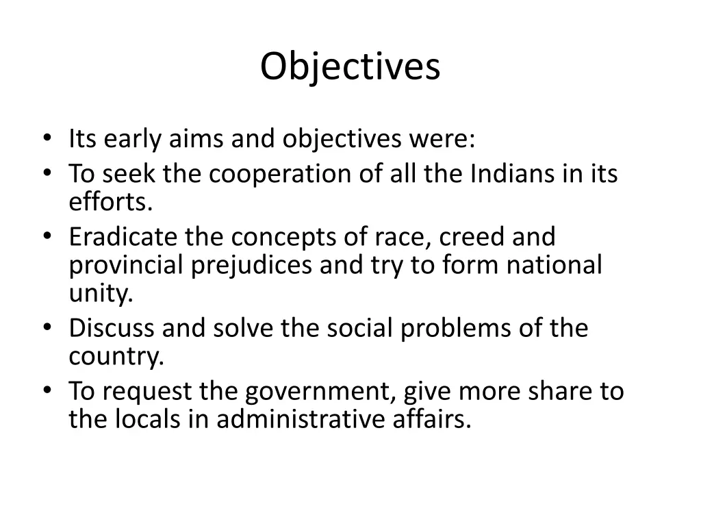 objectives