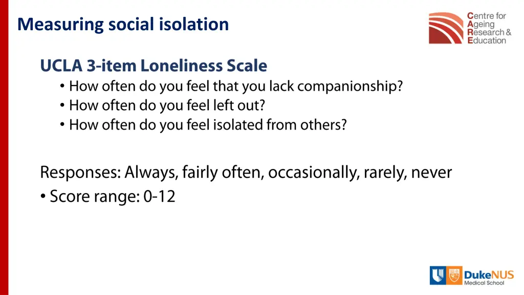 measuring social isolation