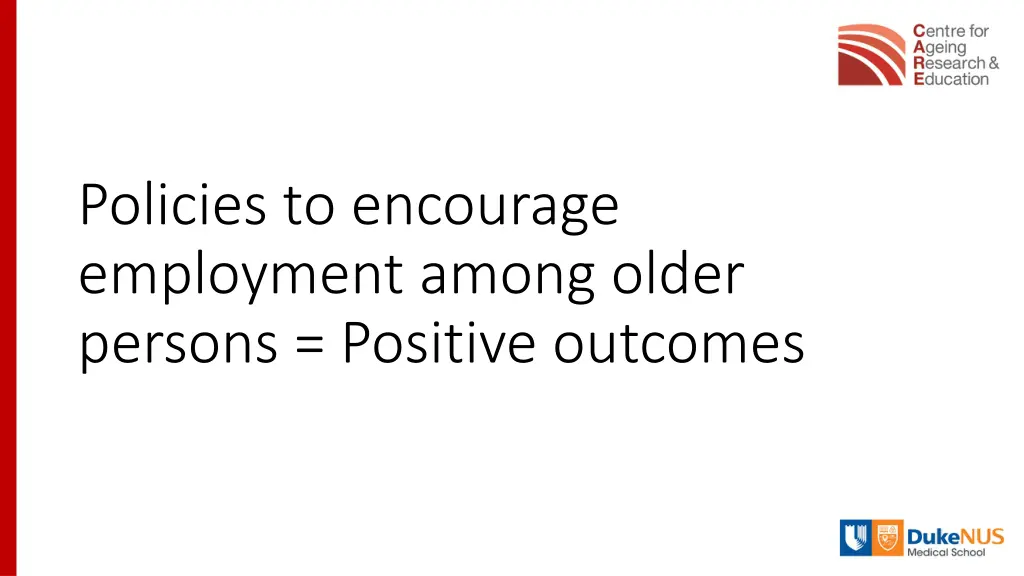 policies to encourage employment among older