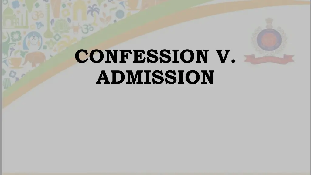 confession v admission