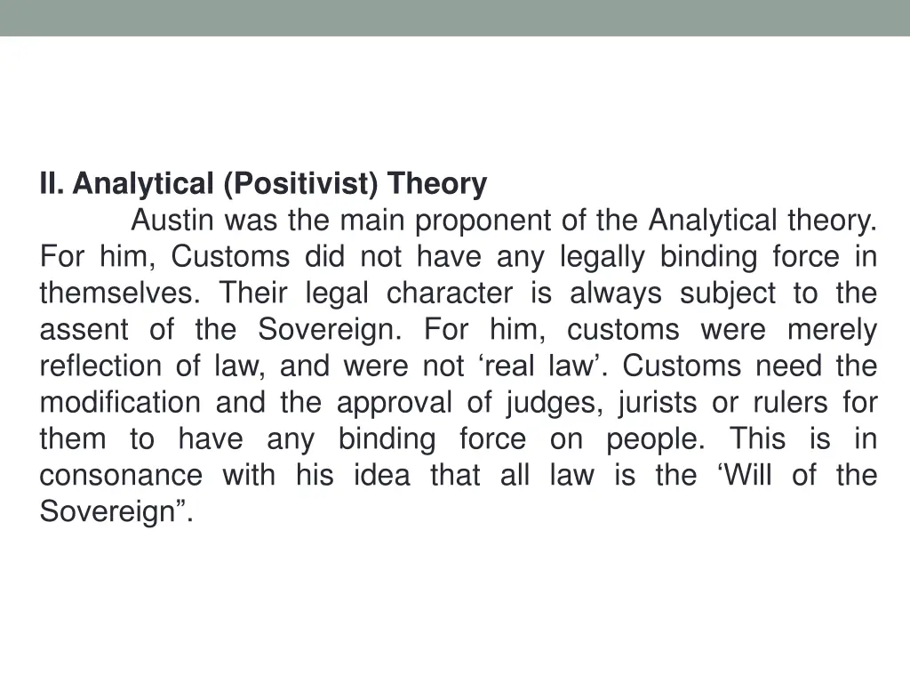 ii analytical positivist theory austin