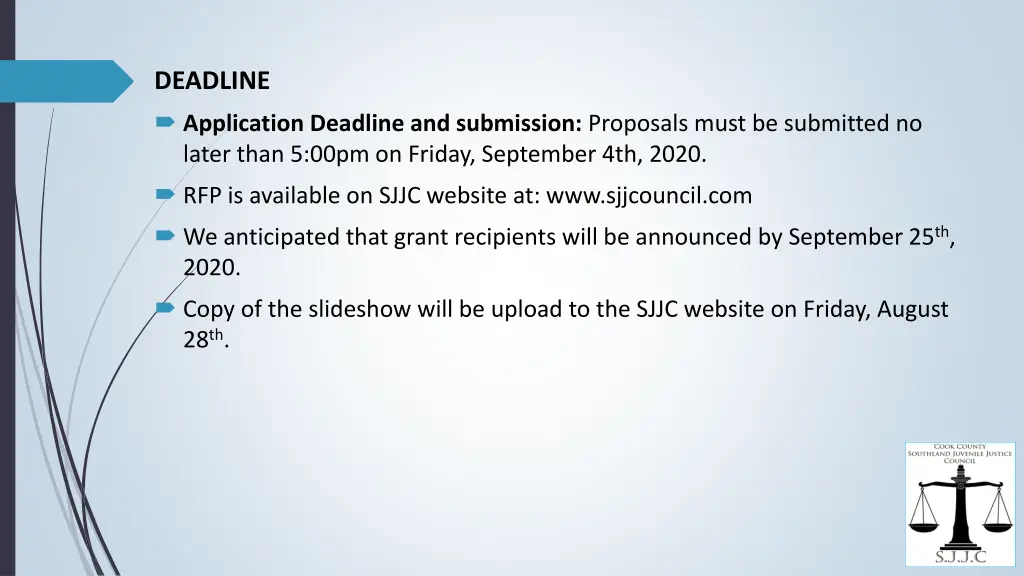 deadline application deadline and submission