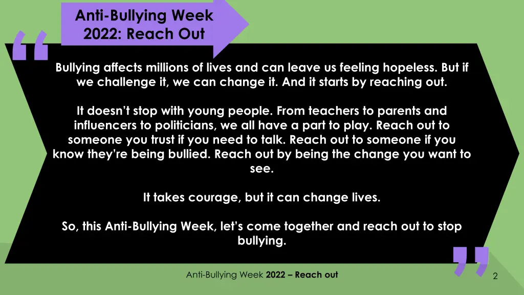 bullying affects millions of lives and can leave