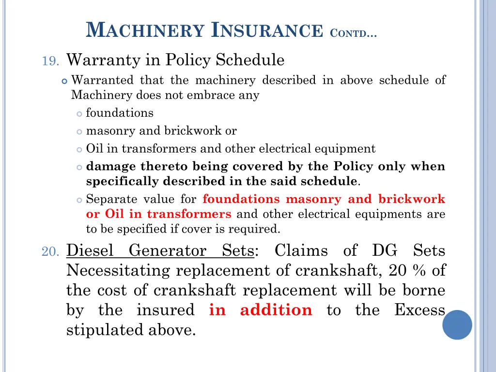 m achinery i nsurance c ontd 10