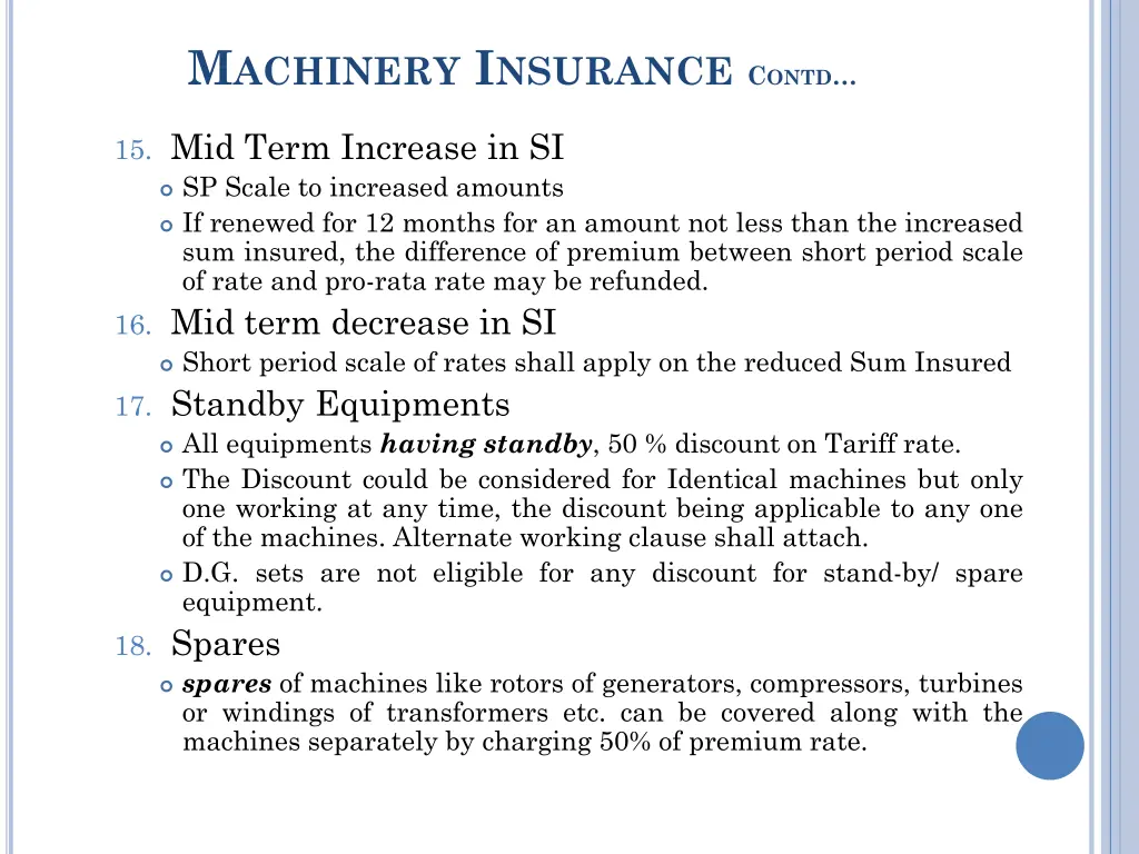 m achinery i nsurance c ontd 9