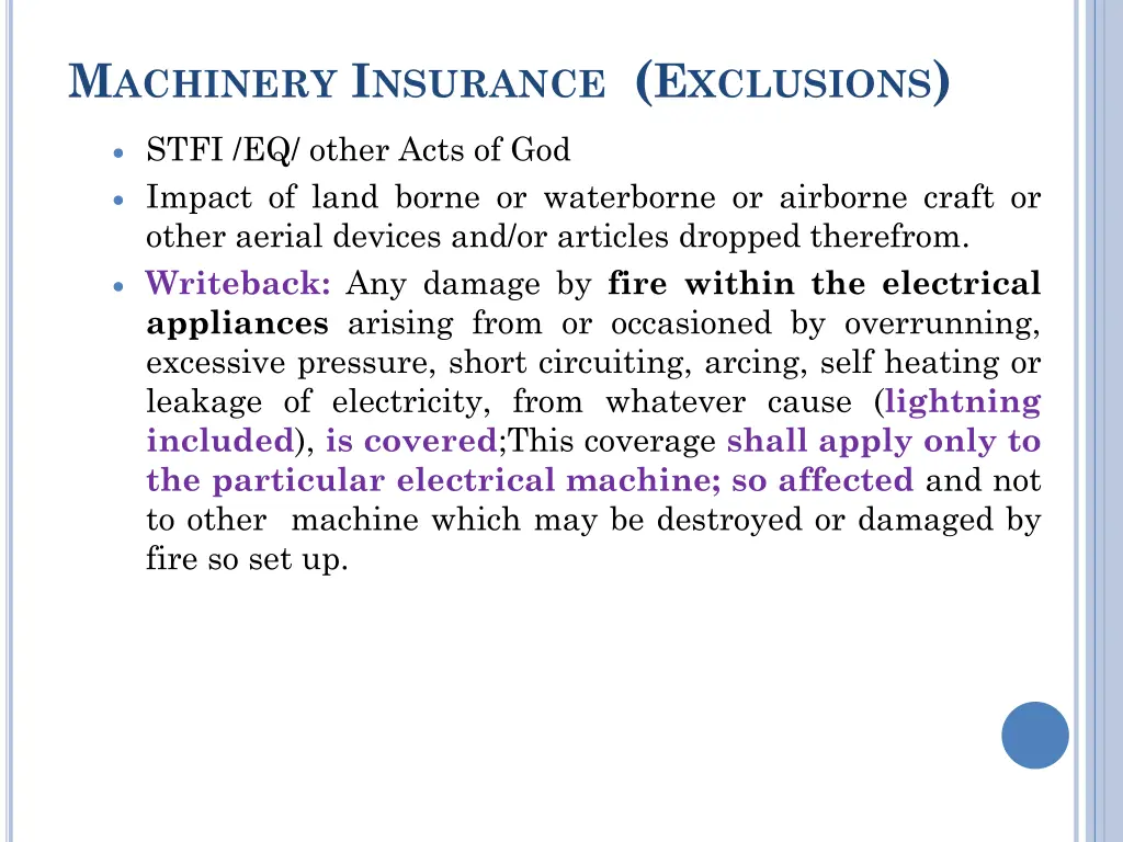 m achinery i nsurance e xclusions 1