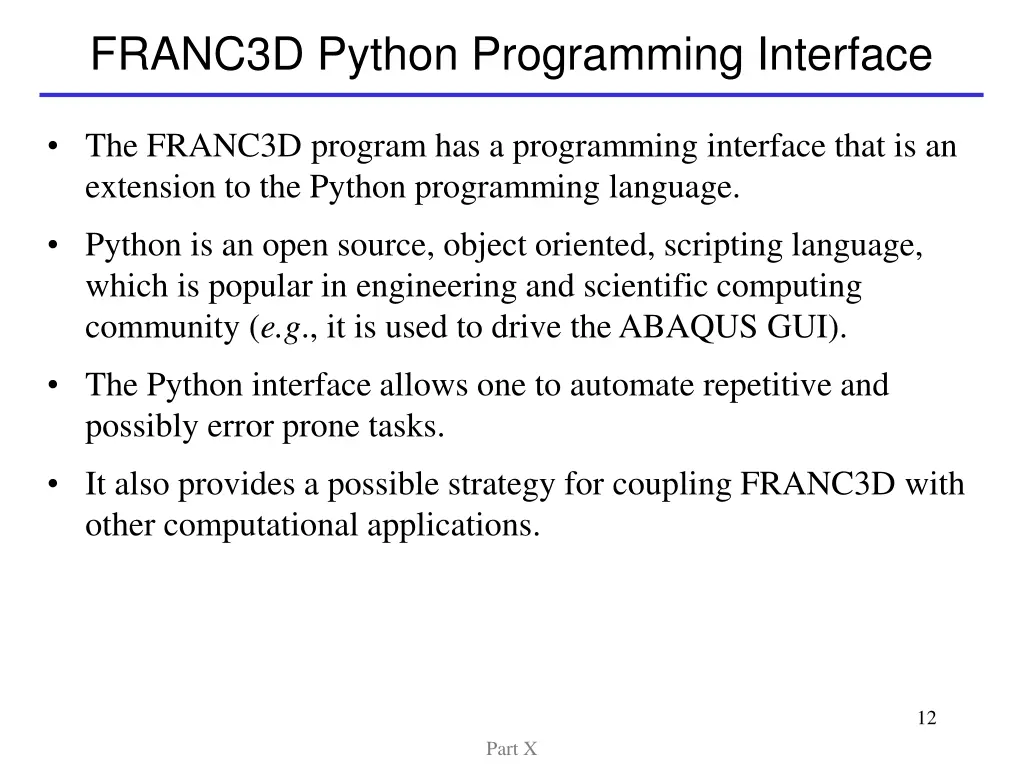 franc3d python programming interface