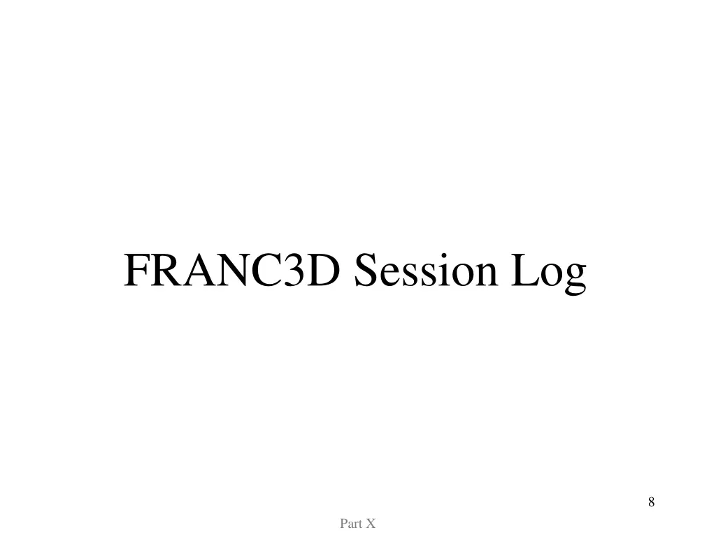 franc3d session log