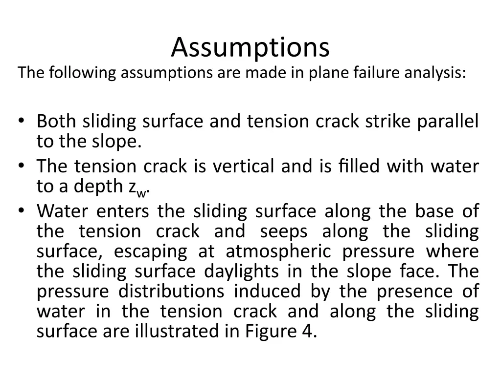 assumptions