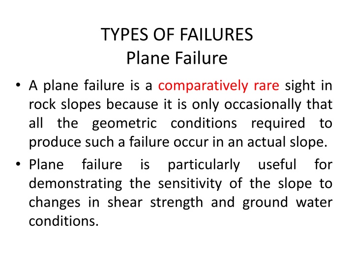 types of failures plane failure