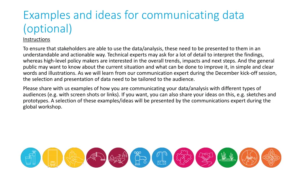 examples and ideas for communicating data