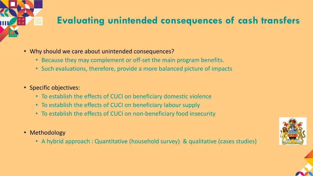 evaluating unintended consequences of cash