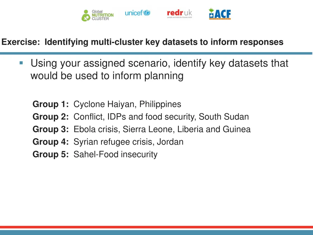 exercise identifying multi cluster key datasets