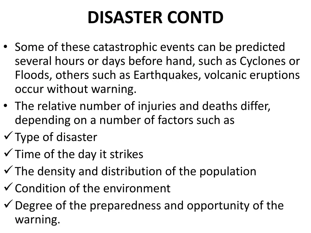 disaster contd 1