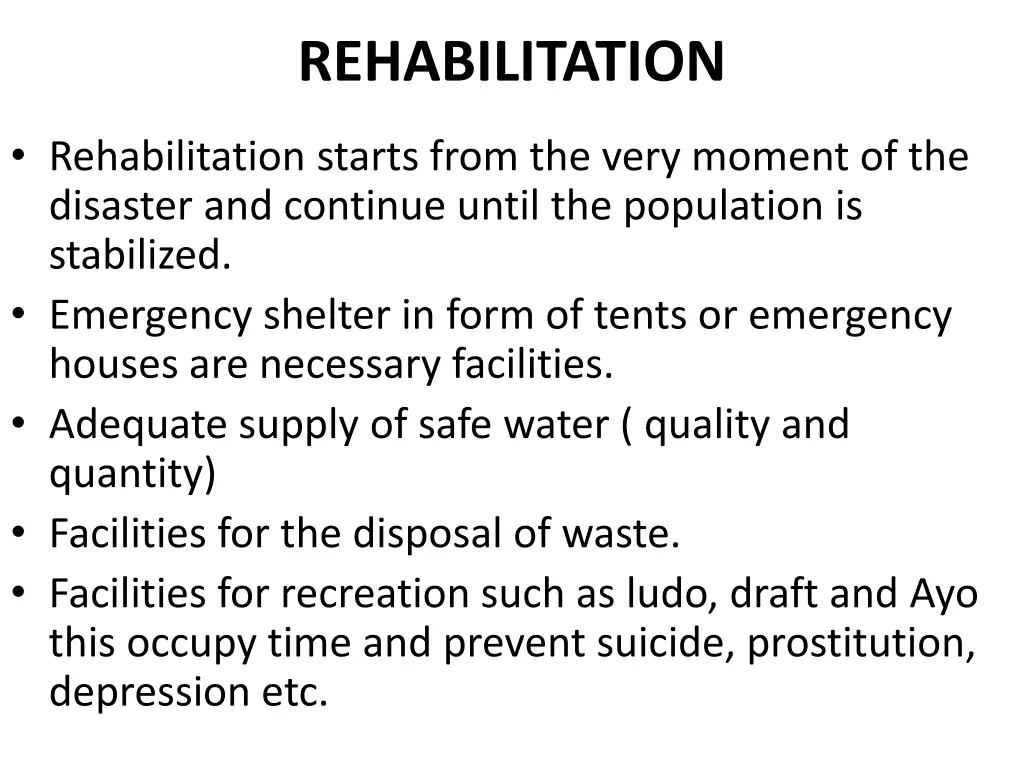 rehabilitation