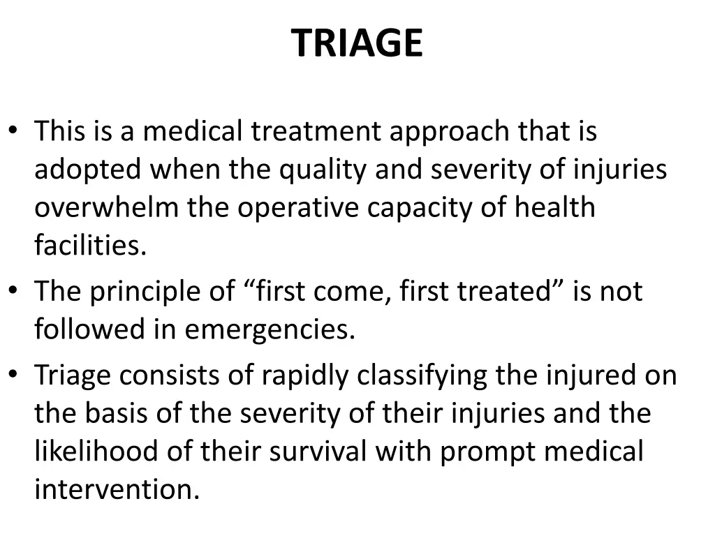 triage