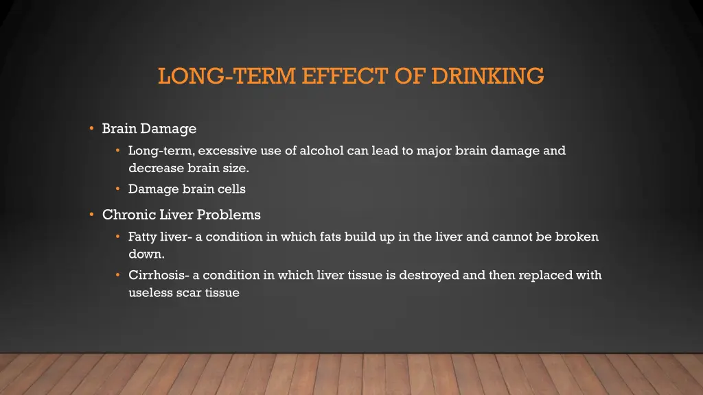 long term effect of drinking