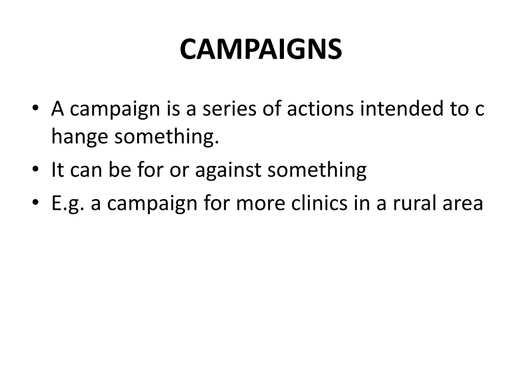 campaigns