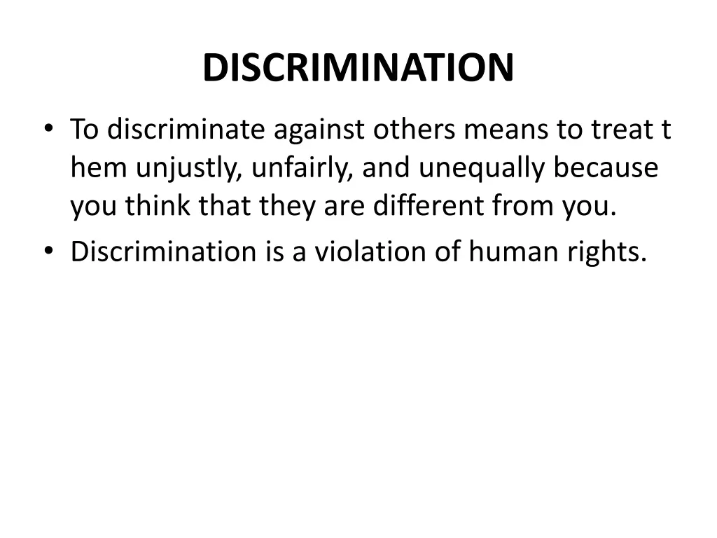 discrimination