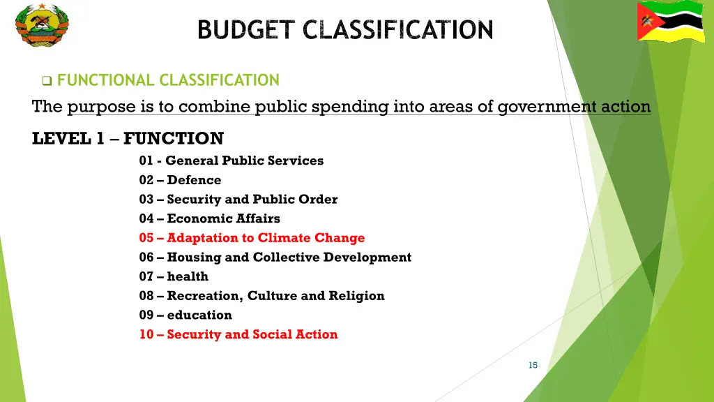 budget classification